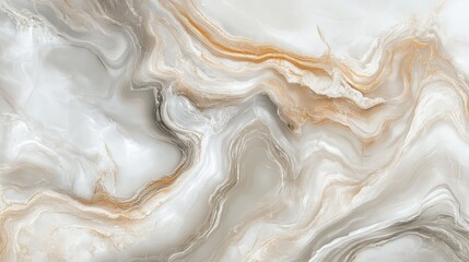 Poster - A smooth marble-style fluid background with swirling veins of white and grey, evoking a sense of sophistication.