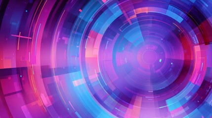 Wall Mural - vector-style image of futurist background abstract technology