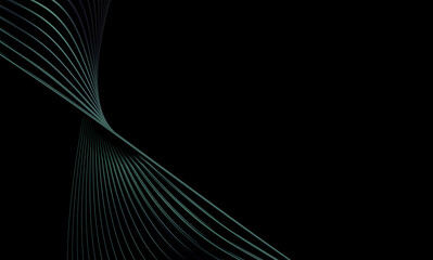 Fototapete - Abstract Dark Background with Elegant Curved Lines
