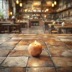 Poster - A beautifully crafted candle positioned elegantly on a table creating a cozy atmosphere