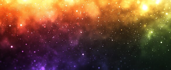 Wall Mural - Colorful nebula with scattered stars