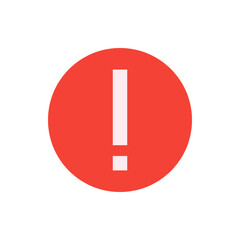 Poster - A red circle with a white exclamation point in the center indicating a warning or error notification sign