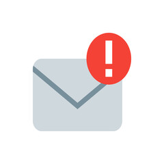 Poster - a stylized envelope icon with a red circle and exclamation point indicating an important message not