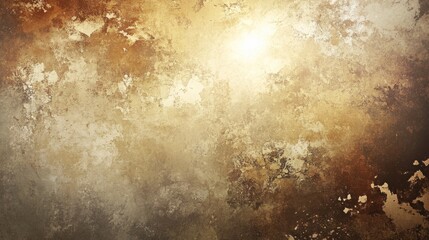 Poster - Faded Textures in Kaleidoscope of Browns on Canvas Background