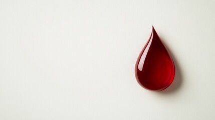 Poster - Meticulously Crafted Delicate Crimson Drop on Paper Background