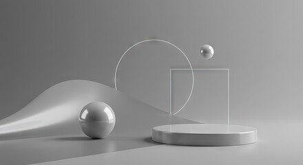 Abstract geometric shapes and forms display background