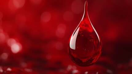 Poster - Vibrant Red Droplet Symbolizing Unity in a Symphony of Color