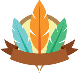 Poster - This vector illustration features a laurel wreath, a natural and floral design often used as a symbol or icon