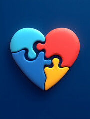 Poster - love heart 3d valentine's day love anniversary concept illustration