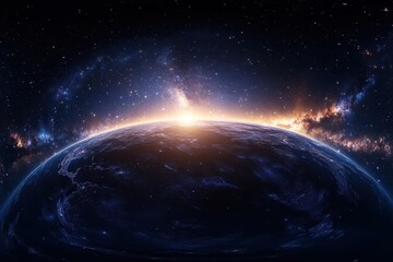 earth from space, sunrise