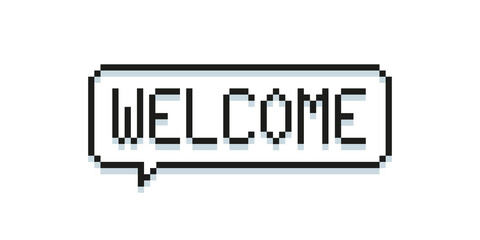 Leinwandbilder - Welcome. Greeting card, illustration, banner.