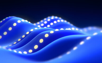 Wall Mural - abstract light three-dimensional luminous particles technology sense kv main visual background