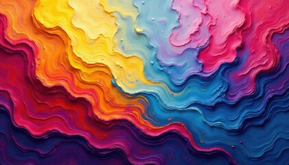 Wall Mural - Vibrant, swirling abstract painting in bold colors , composition, illustration, lines