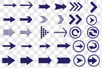 Aufkleber - Arrow icon set. Arrow. Cursor. Collection different arrows sign. Black vector arrows icons. Modern simple arrows. Vector illustration.