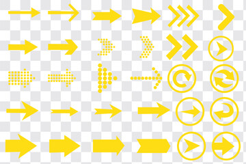 Aufkleber - Arrow icon set. Arrow. Cursor. Collection different arrows sign. Black vector arrows icons. Modern simple arrows. Vector illustration.