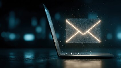 Poster - cyber crime phishing mail , security awareness training to protect important business data hacking, email icons symbolize the impact of artificial intelligence on real estate marketing strategies.	
