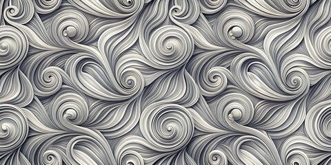 Aufkleber - Abstract Swirling Forms An Elegant Monochromatic Design Featuring Intertwined Spirals and Curving Lines for Artistic Backgrounds