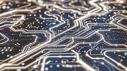 Poster - Exploring the intricacies of circuit board design digital technology abstract art futuristic environment close-up view the future of innovation