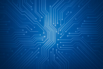 Poster - circuit board's digital landscape: the intricate network of a circuit board, a symphony of pathways 