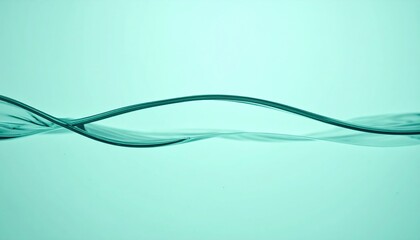 Fototapete - Flowing water waves underwater abstract photography serene environment close-up view fluid dynamics