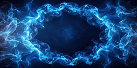 Fototapete - Abstract Blue Swirling Smoke Design An Elegant, Evocative, and Mystical Background Image for Various Applications