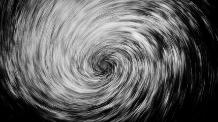 Poster - Abstract spiral lines in varying thicknesses against a dark background, creating a sense of motion and depth in the composition.