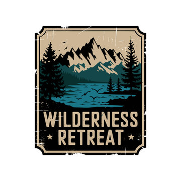 Vintage Retro Vector Adventure Logo, Badge Logo, Hiking Logo, Wilderness Logo