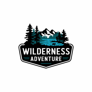 Vintage Retro Vector Adventure Logo, Badge Logo, Hiking Logo, Wilderness Logo