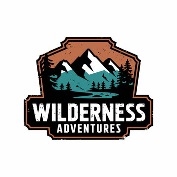 Vintage Retro Vector Adventure Logo, Badge Logo, Hiking Logo, Wilderness Logo