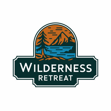 Vintage Retro Vector Adventure Logo, Badge Logo, Hiking Logo, Wilderness Logo