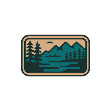 Vintage Retro Vector Adventure Logo, Badge Logo, Hiking Logo, Wilderness Logo