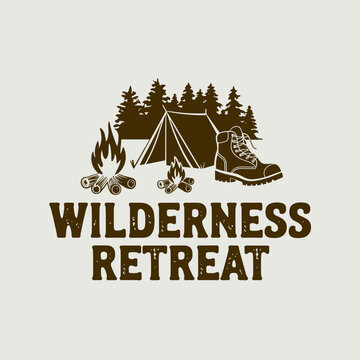 Vintage Retro Vector Adventure Logo, Badge Logo, Hiking Logo, Wilderness Logo