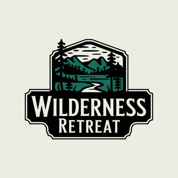 Vintage Retro Vector Adventure Logo, Badge Logo, Hiking Logo, Wilderness Logo