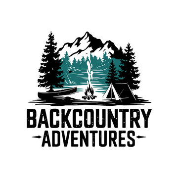 Vintage Retro Vector Adventure Logo, Badge Logo, Hiking Logo, Wilderness Logo