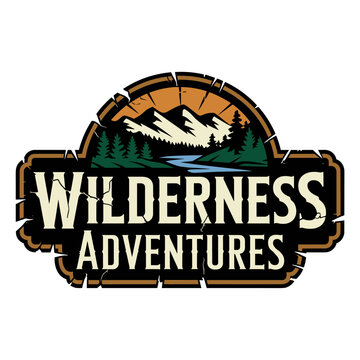 Vintage Retro Vector Adventure Logo, Badge Logo, Hiking Logo, Wilderness Logo
