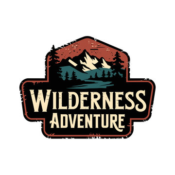 Vintage Retro Vector Adventure Logo, Badge Logo, Hiking Logo, Wilderness Logo