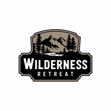 Vintage Retro Vector Adventure Logo, Badge Logo, Hiking Logo, Wilderness Logo