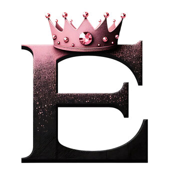 Royal King 3D gradient Letter E Crown Logo Design. generative ai