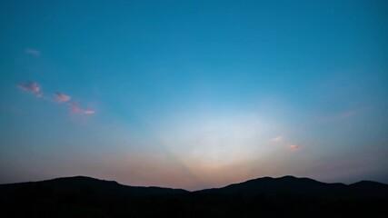 Wall Mural - twilight and dawn sky with cumulus cloud time lapse in an evening 4k footage.