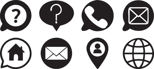 Poster - Minimal Black and White Icon Design Set