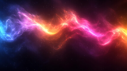 Poster - Colorful nebula in deep space glowing cosmic cloud of star dust