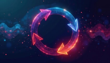 Wall Mural - Abstract circular arrow pattern, dynamic motion graphic Perfect for technology, cycle, process, and workflow concepts , cycle, circle, lines