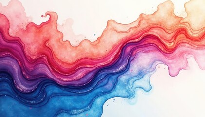 Wall Mural - fluid, swirling watercolor wash, ombre effect, soft, visual