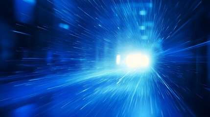 Poster - blue sun burst background
