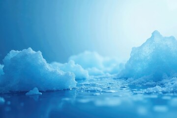 Wall Mural - Serene icy blue background, perfect for presentations or website design Gradient effect creates a cool, calming atmosphere , smooth, chilling