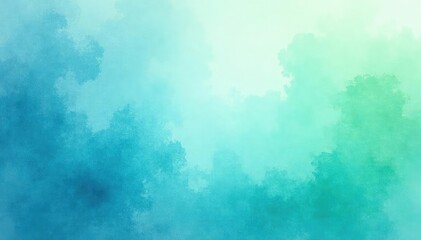 Canvas Print - subtle watercolor wash, blended shades of blue and green, wash, art