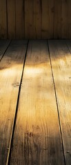 Poster - A close up view of an aged weathered wooden floor with a warm textured appearance and natural wood grain creating a rustic and inviting backdrop