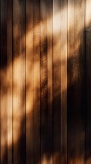 Poster - Closeup of a rustic wooden surface with a natural grain and warm brown tones  The textured planks create an abstract patterned backdrop