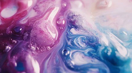 Poster - Mesmerizing abstract background featuring a dynamic blend of vibrant iridescent colors that flow and swirl together creating a contemporary and visually captivating design