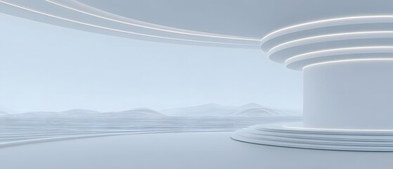 Poster - abstract background with clean geometric lines and a contemporary futuristic architectural design in